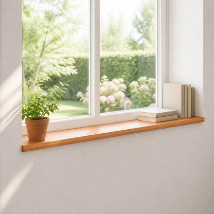vidaXL Window Sills 2 pcs Light Brown 160 x 20 x 2 cm Solid Beech Wood