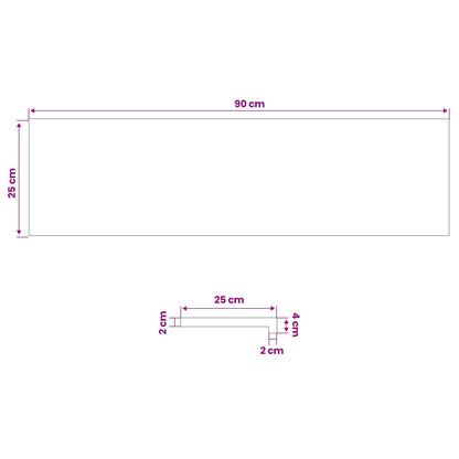 vidaXL Window Sills 2 pcs Light Brown 90 x 25 x 2 cm Solid Beech Wood