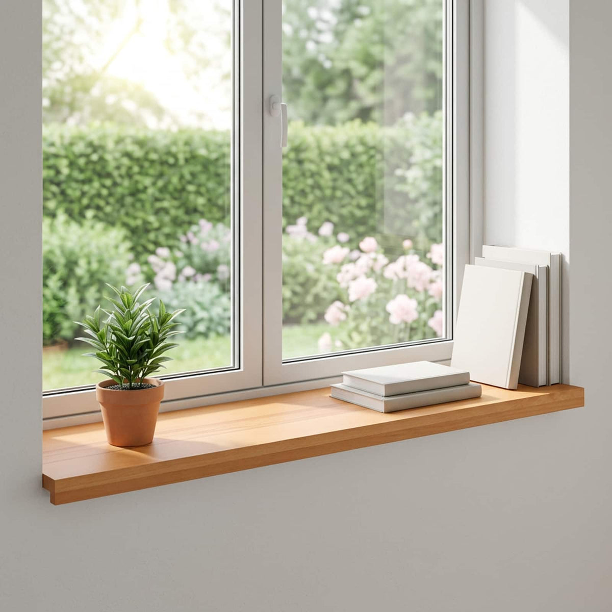 vidaXL Window Sills 2 pcs Light Brown 80x 40 x 2 cm Solid Beech Wood