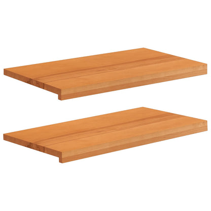 vidaXL Window Sills 2 pcs Light Brown 80x 40 x 2 cm Solid Beech Wood