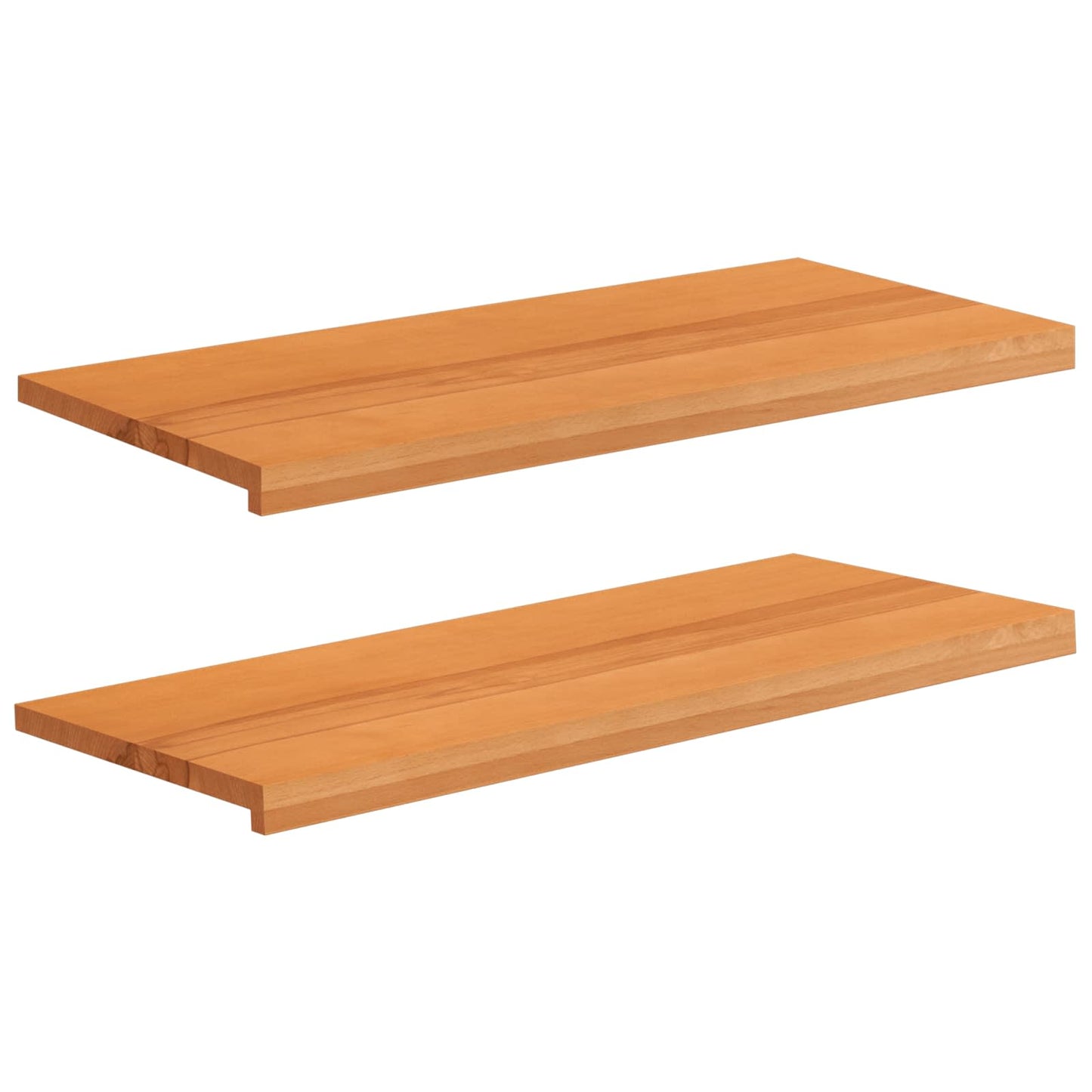 vidaXL Window Sills 2 pcs Light Brown 90 x 40 x 2 cm Solid Beech Wood