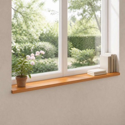 vidaXL Window Sills 2 pcs Light Brown 160 x 40 x 2 cm Solid Beech Wood