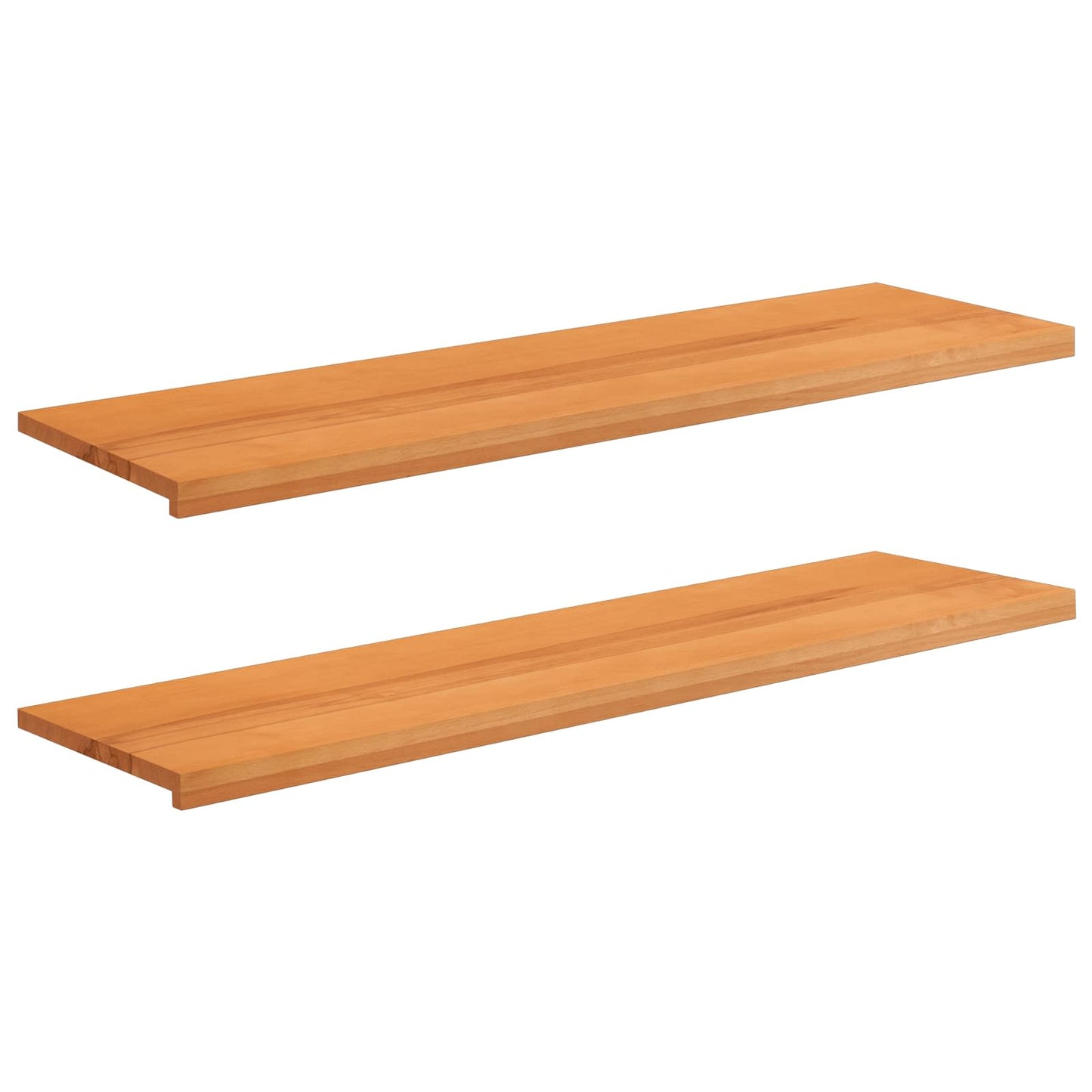 vidaXL Window Sills 2 pcs Light Brown 140 x 40 x 2 cm Solid Beech Wood