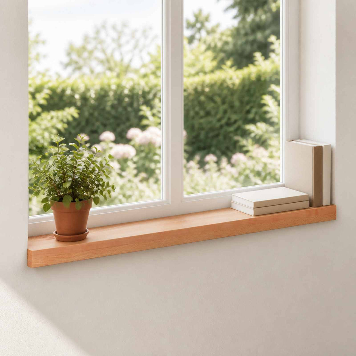vidaXL Window Sills 2 pcs Varnish 70 x 15 x 2 cm Solid Beech Wood