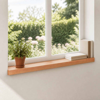 vidaXL Window Sills 2 pcs Varnish 70 x 15 x 2 cm Solid Beech Wood