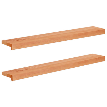 vidaXL Window Sills 2 pcs Varnished 90 x 20 x 2 cm Solid Beech Wood
