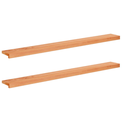 vidaXL Window Sills 2 pcs Varnished 160 x 20 x 2 cm Solid Beech Wood