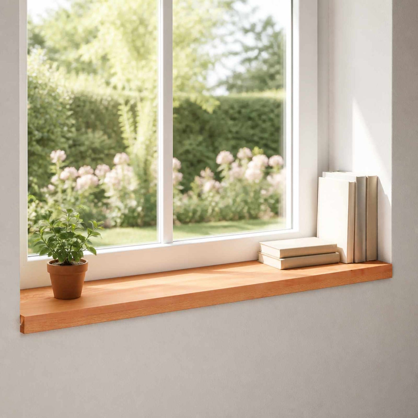 vidaXL Window Sills 2 pcs Varnished 70 x 30 x 2 cm Solid Beech Wood