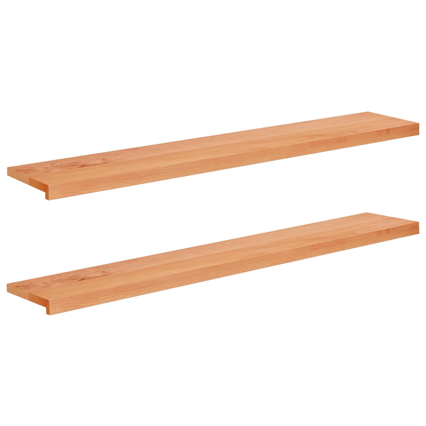 vidaXL Window Sills 2 pcs Varnished 160 x 30 x 2 cm Solid Beech Wood