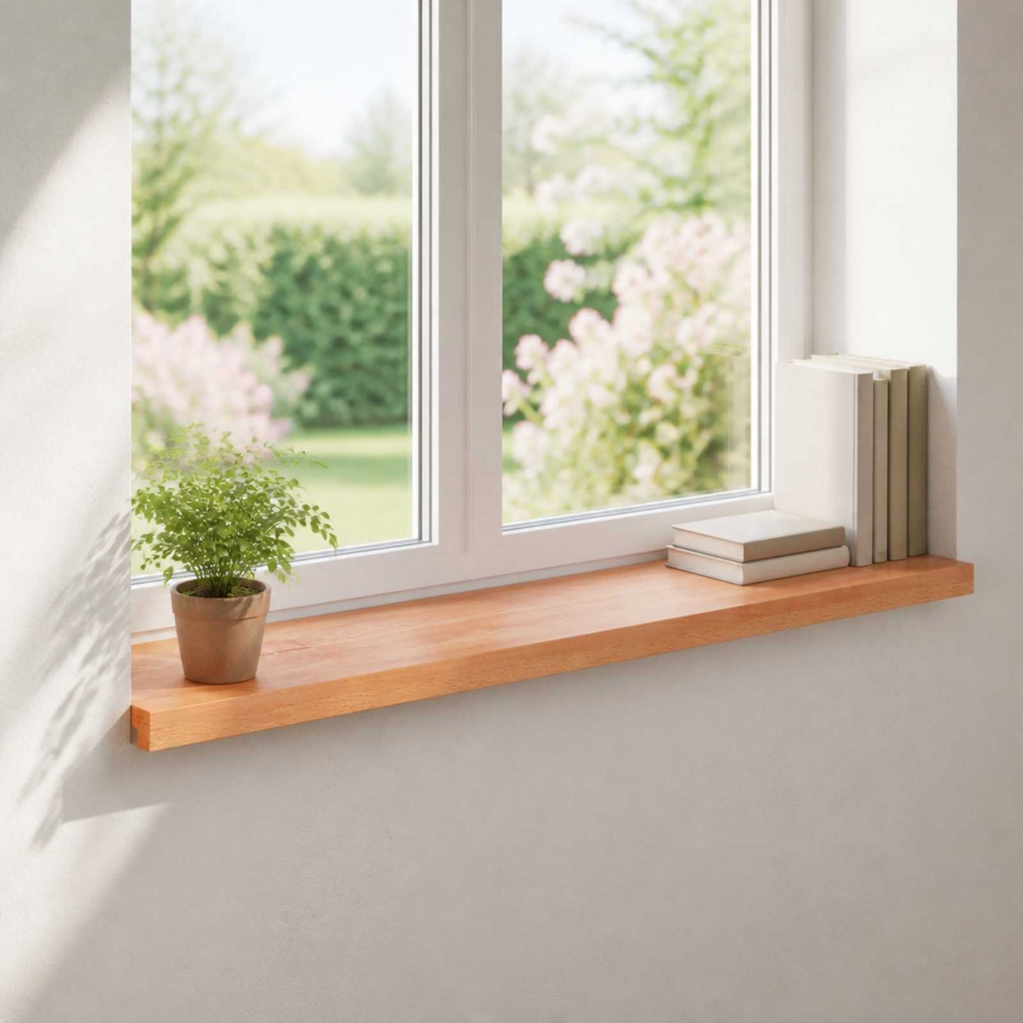 vidaXL Window Sills 2 pcs Varnished 70 x 40 x 2 cm Solid Beech Wood