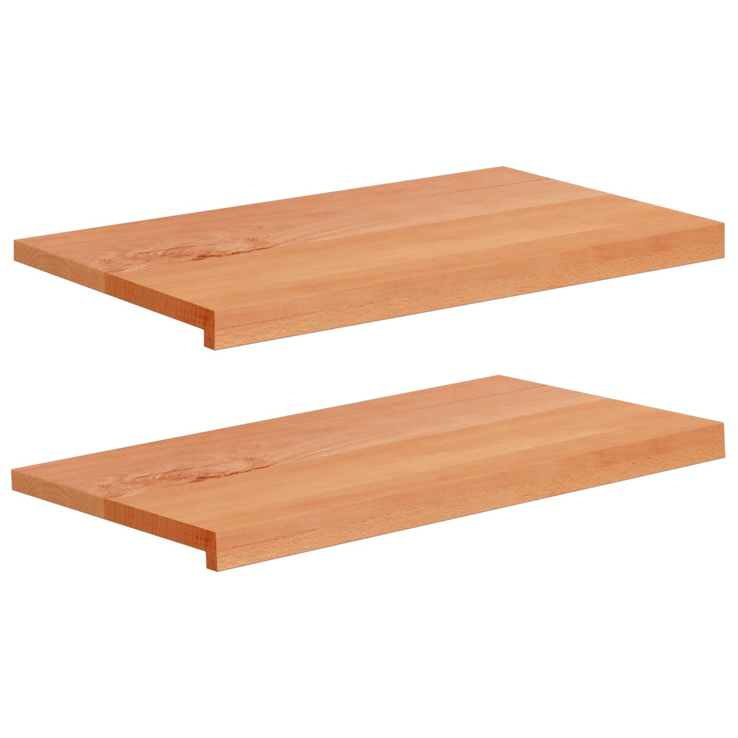 vidaXL Window Sills 2 pcs Varnished 80x 40 x 2 cm Solid Beech Wood
