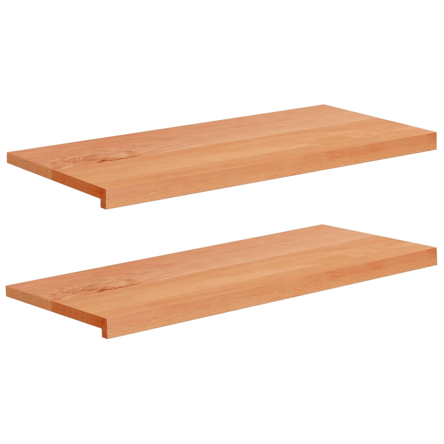 vidaXL Window Sills 2 pcs Varnished 100 x 40 x 2 cm Solid Beech Wood