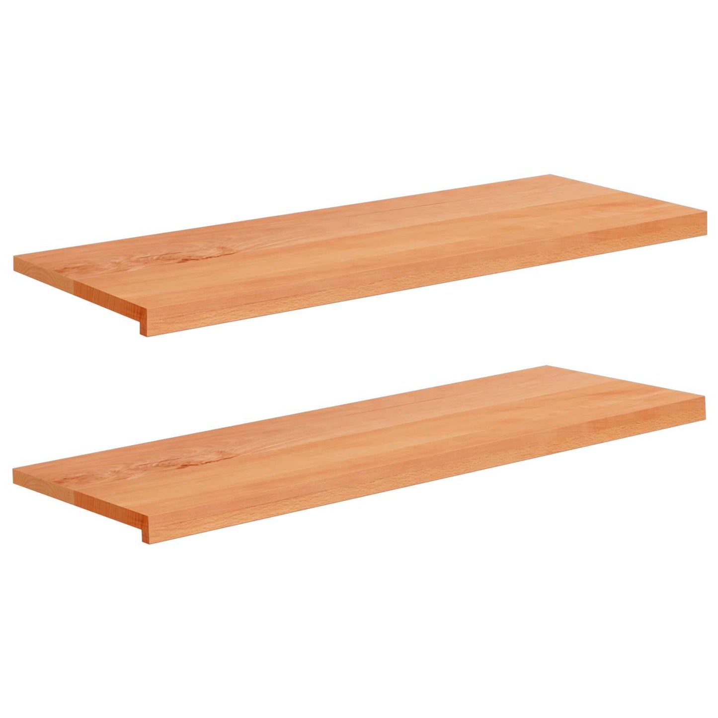 vidaXL Window Sills 2 pcs Varnished 110 x 40 x 2 cm Solid Beech Wood