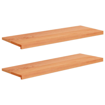 vidaXL Window Sills 2 pcs Varnished 120 x 40 x 2 cm Solid Beech Wood