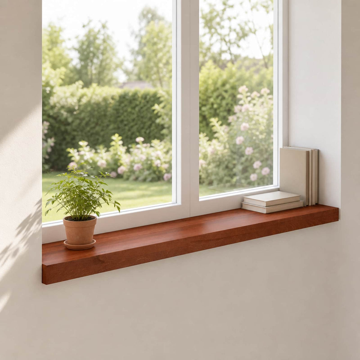 vidaXL Window Sills 2 pcs Brown 70 x 15 x 2 cm Solid Beech Wood