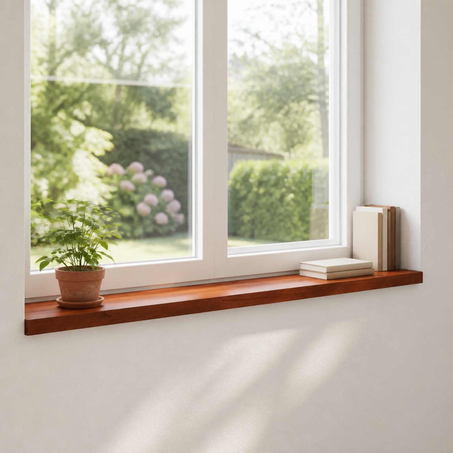 vidaXL Window Sills 2 pcs Brown 110 x 15 x 2 cm Solid Beech Wood