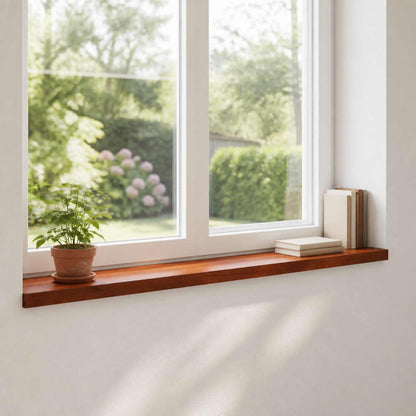 vidaXL Window Sills 2 pcs Brown 110 x 15 x 2 cm Solid Beech Wood