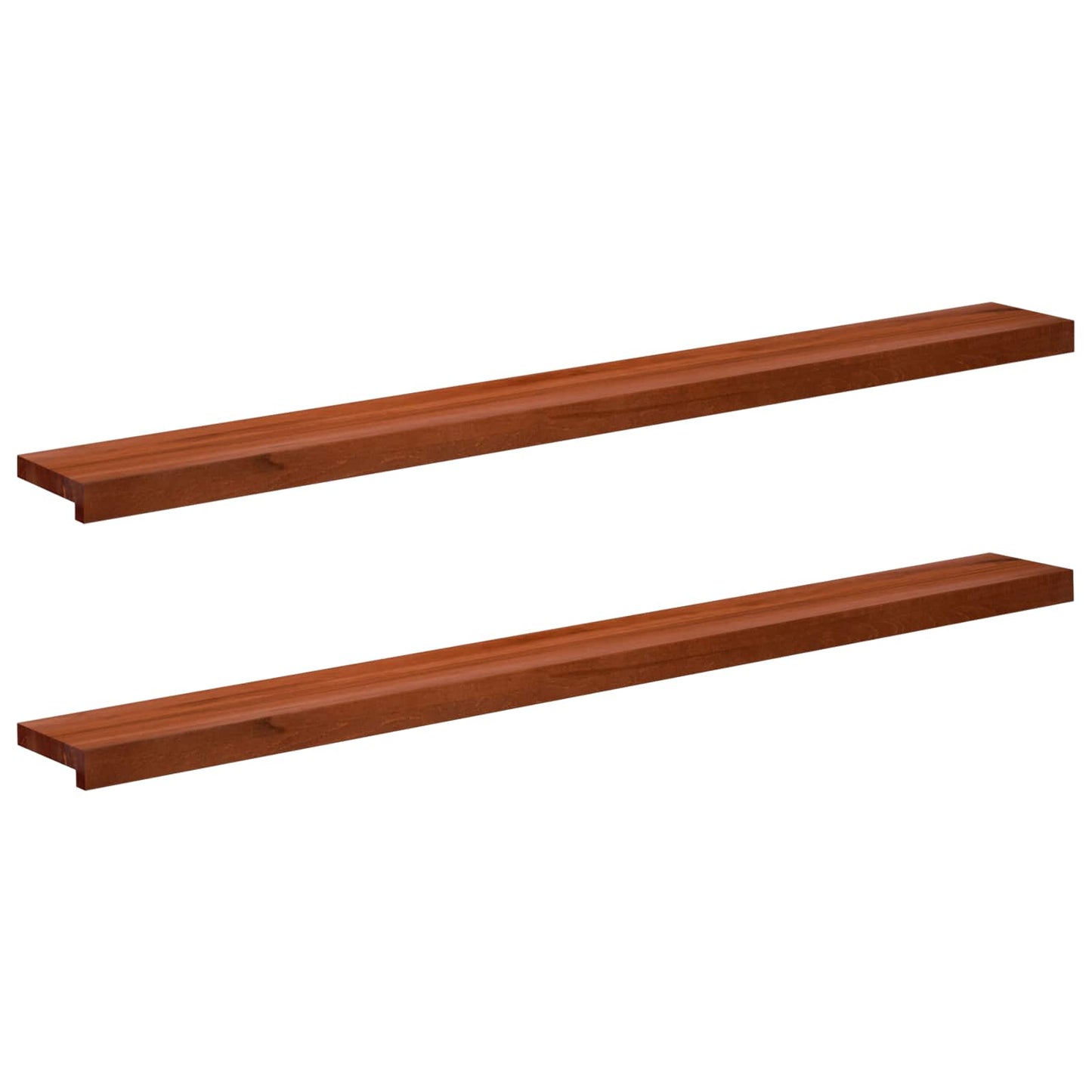 vidaXL Window Sills 2 pcs Brown 160 x 15 x 2 cm Solid Beech Wood