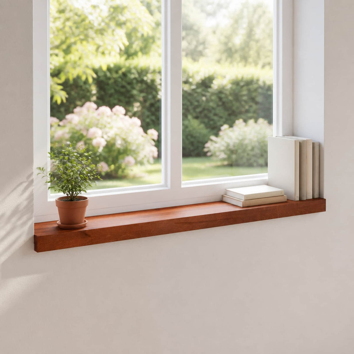vidaXL Window Sills 2 pcs Brown 70 x 20 x 2 cm Solid Beech Wood