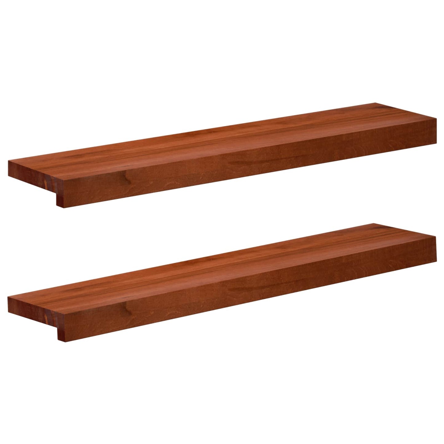vidaXL Window Sills 2 pcs Brown 80x 20 x 2 cm Solid Beech Wood