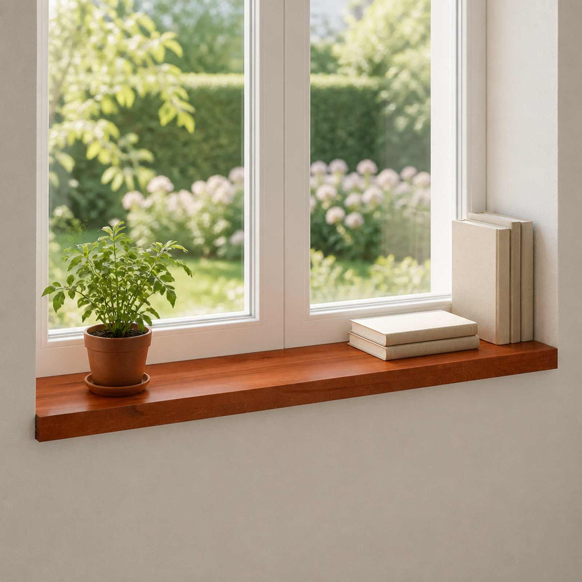 vidaXL Window Sills 2 pcs Brown 70 x 25 x 2 cm Solid Beech Wood