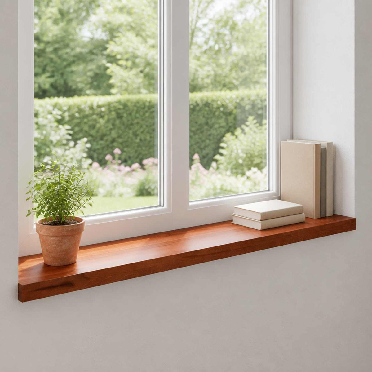 vidaXL Window Sills 2 pcs Brown 70 x 30 x 2 cm Solid Beech Wood