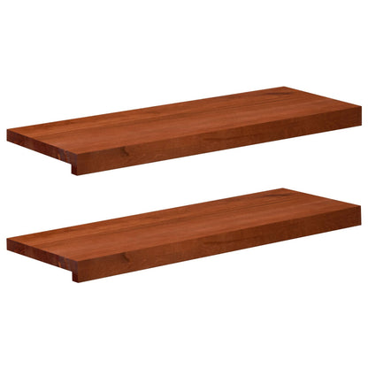vidaXL Window Sills 2 pcs Brown 70 x 30 x 2 cm Solid Beech Wood