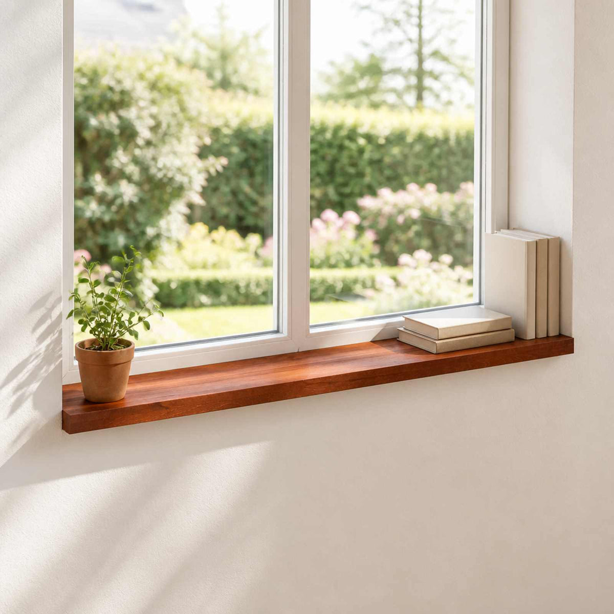 vidaXL Window Sills 2 pcs Brown 160 x 30 x 2 cm Solid Beech Wood