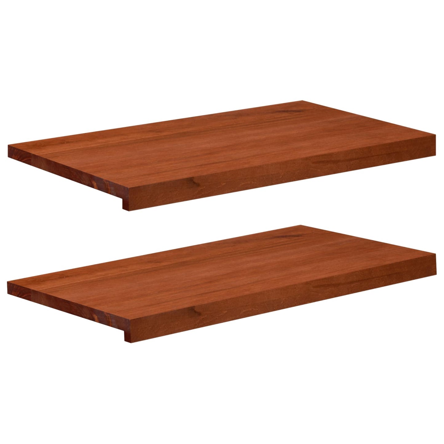 vidaXL Window Sills 2 pcs Brown 80x 40 x 2 cm Solid Beech Wood