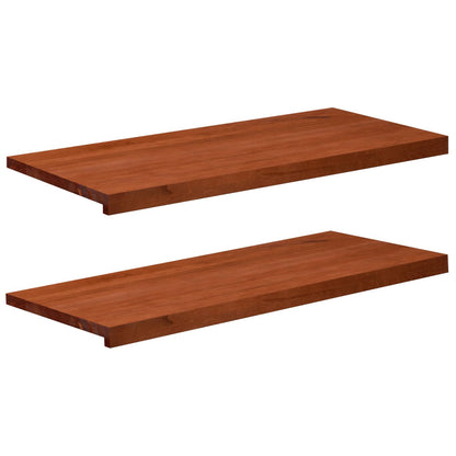 vidaXL Window Sills 2 pcs Brown 100 x 40 x 2 cm Solid Beech Wood