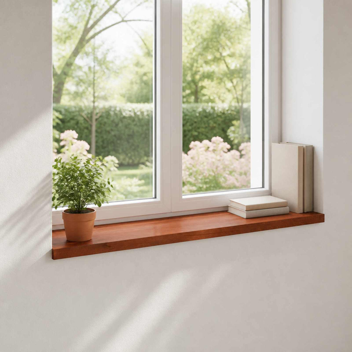 vidaXL Window Sills 2 pcs Brown 110 x 40 x 2 cm Solid Beech Wood