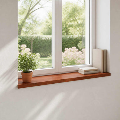vidaXL Window Sills 2 pcs Brown 110 x 40 x 2 cm Solid Beech Wood