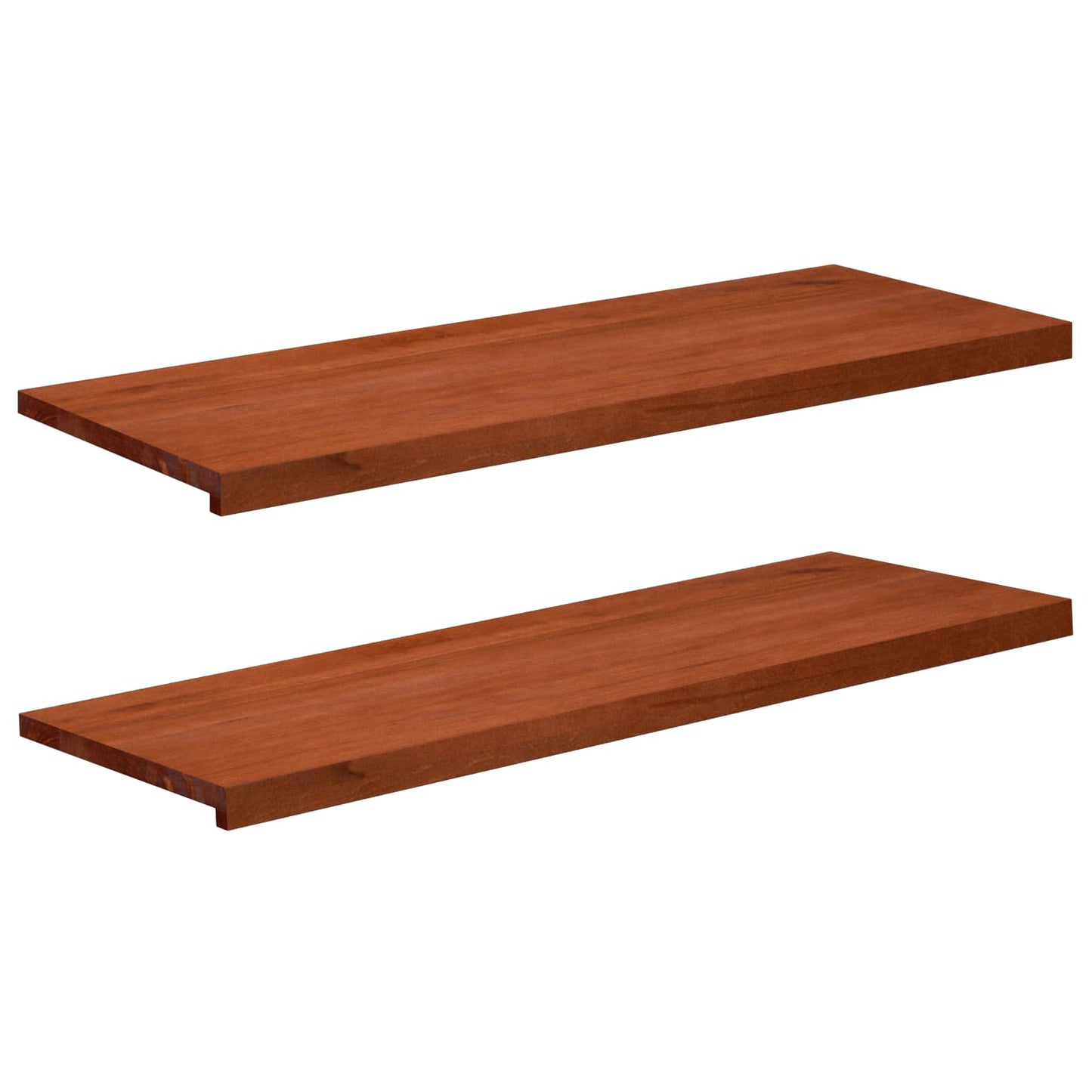 vidaXL Window Sills 2 pcs Brown 110 x 40 x 2 cm Solid Beech Wood