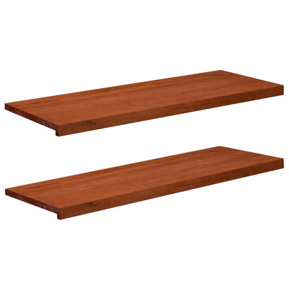 vidaXL Window Sills 2 pcs Brown 120 x 40 x 2 cm Solid Beech Wood