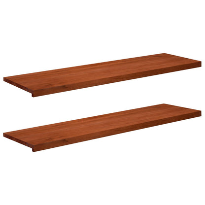 vidaXL Window Sills 2 pcs Brown 140 x 40 x 2 cm Solid Beech Wood