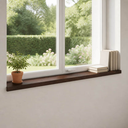 vidaXL Window Sills 2 pcs Dark Brown 110 x 15 x 2 cm Solid Beech Wood