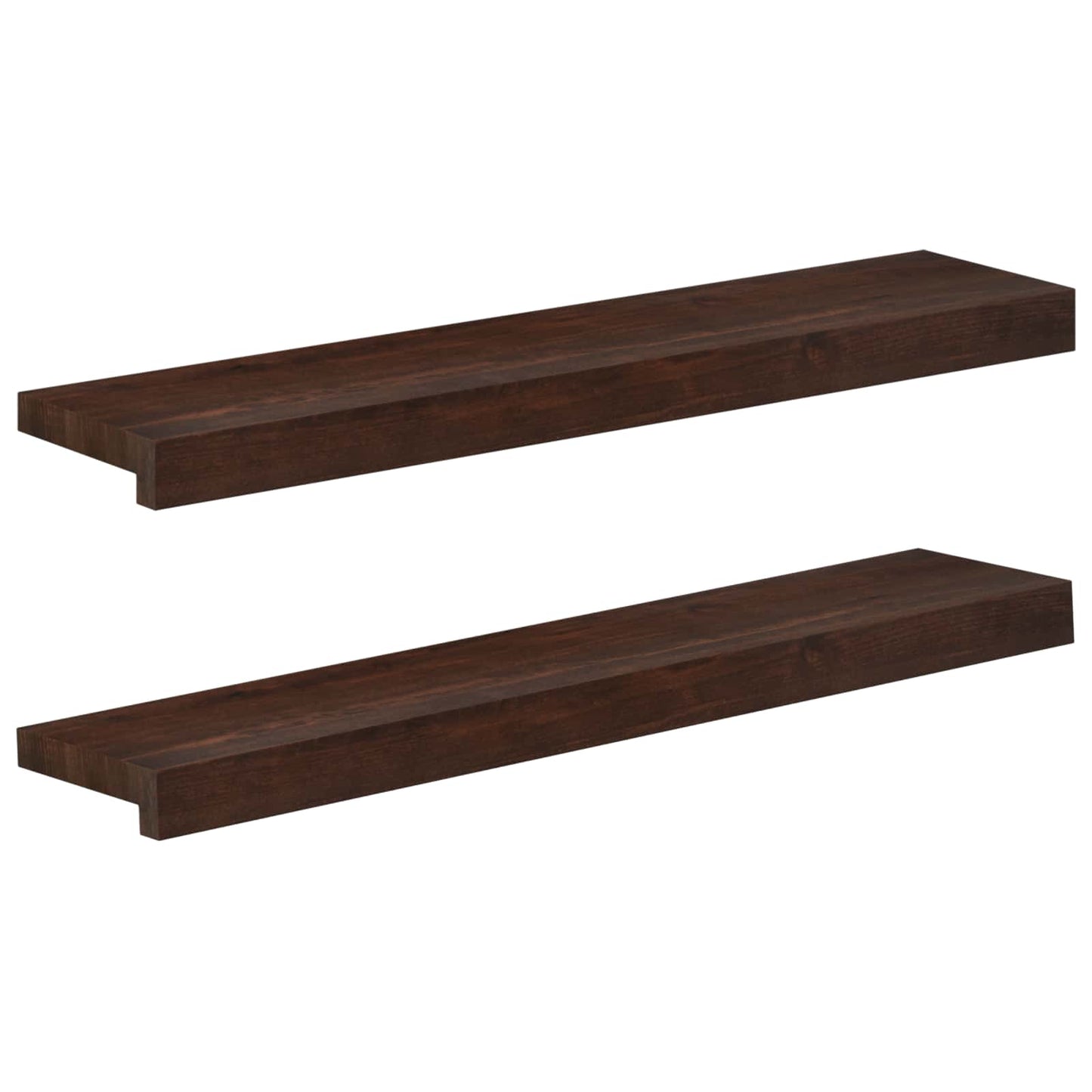 vidaXL Window Sills 2 pcs Dark Brown 80x 20 x 2 cm Solid Beech Wood