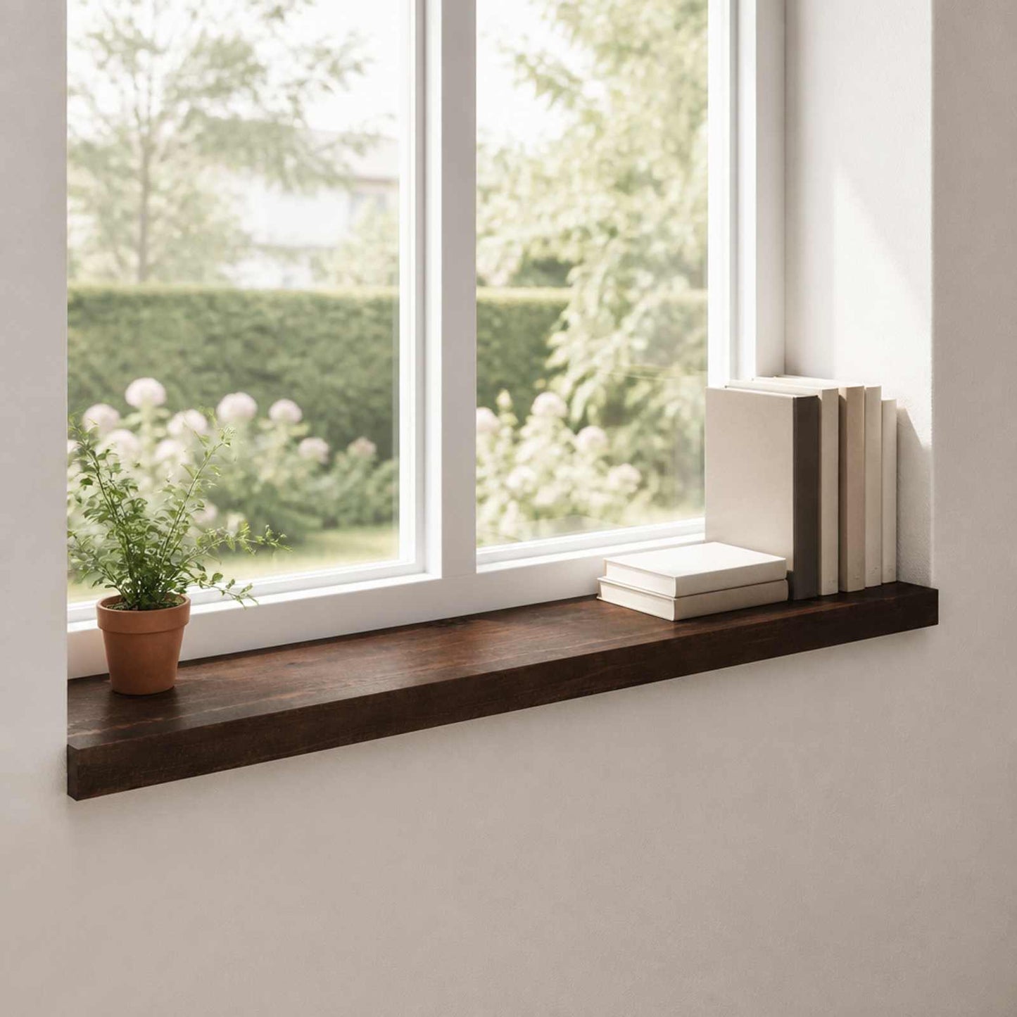 vidaXL Window Sills 2 pcs Dark Brown 90 x 25 x 2 cm Solid Beech Wood