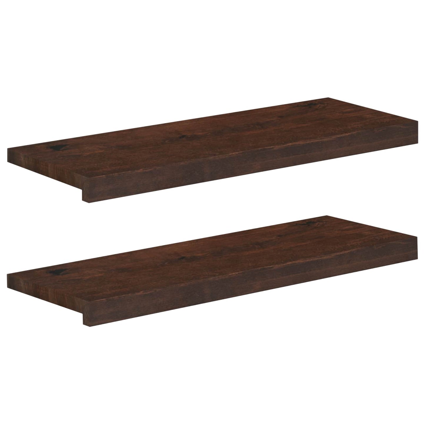 vidaXL Window Sills 2 pcs Dark Brown 80x 25 x 2 cm Solid Beech Wood