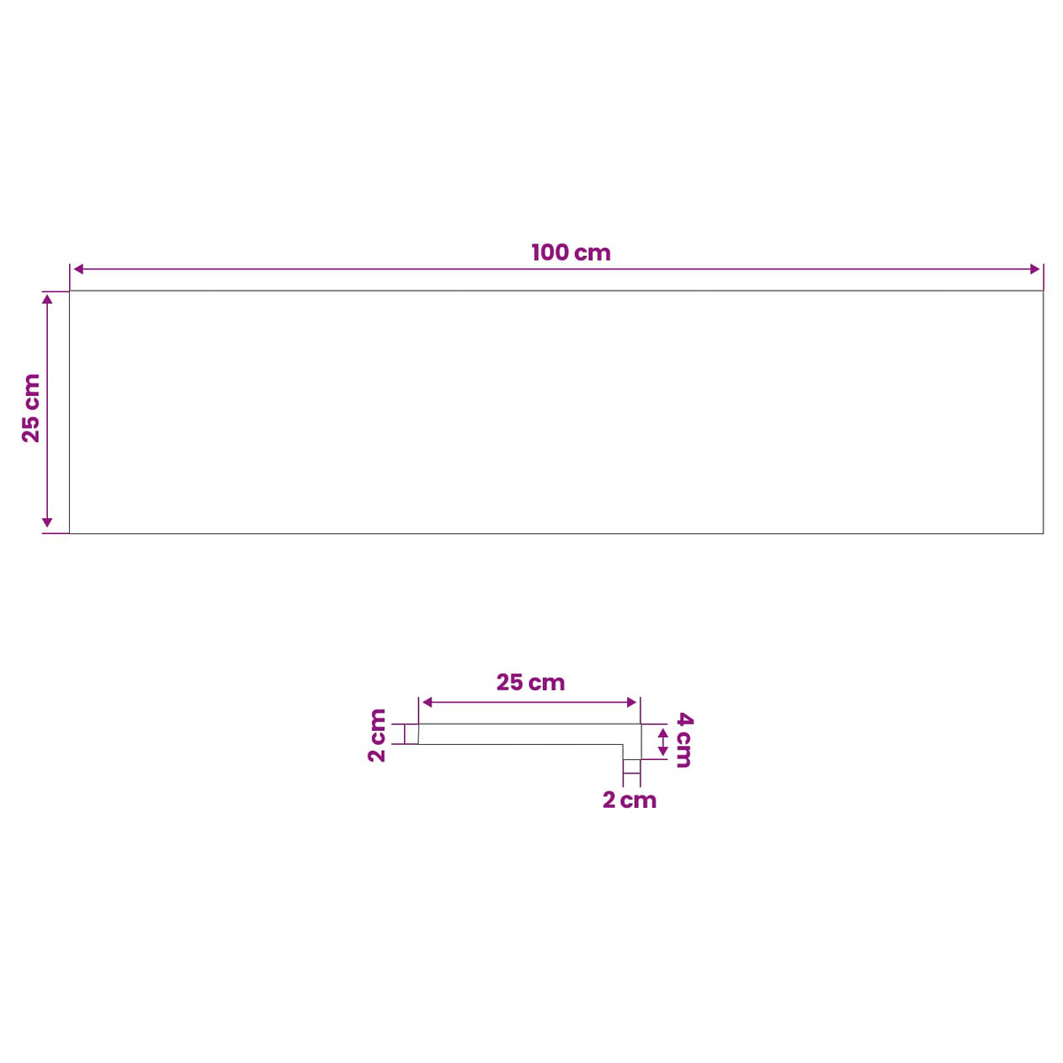 vidaXL Window Sills 2 pcs Dark Brown 100 x 25 x 2 cm Solid Beech Wood