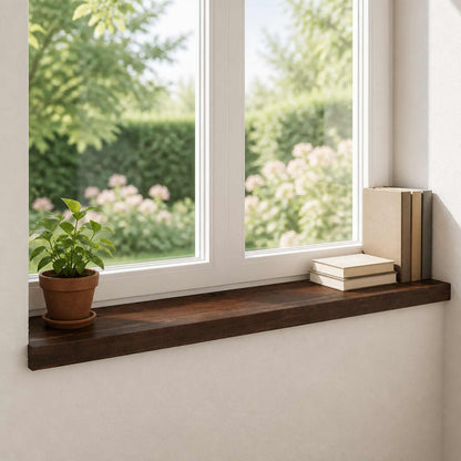 vidaXL Window Sills 2 pcs Dark Brown 80x 30 x 2 cm Solid Beech Wood
