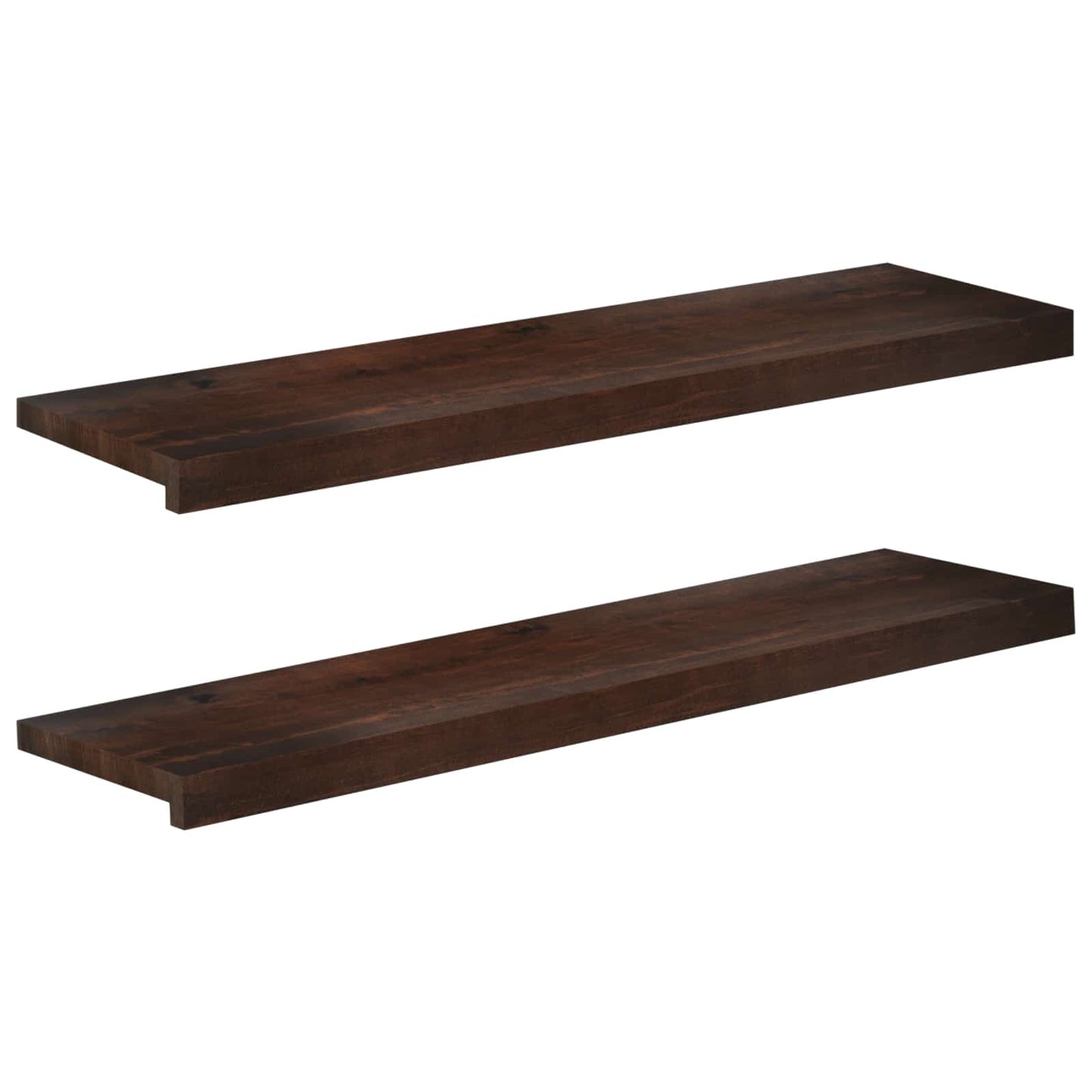 vidaXL Window Sills 2 pcs Dark Brown 90 x 30 x 2 cm Solid Beech Wood