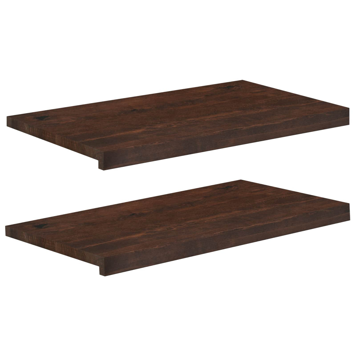 vidaXL Window Sills 2 pcs Dark Brown 80x 40 x 2 cm Solid Beech Wood