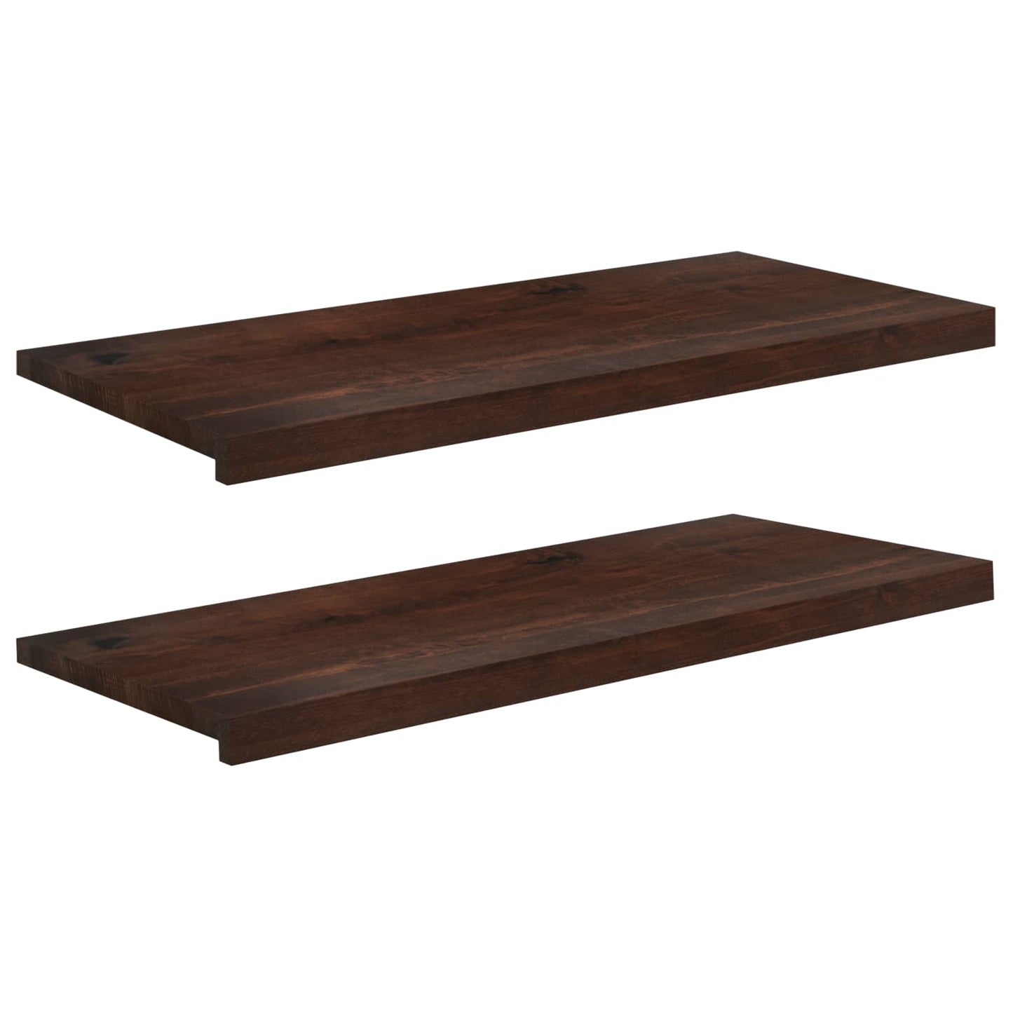 vidaXL Window Sills 2 pcs Dark Brown 90 x 40 x 2 cm Solid Beech Wood