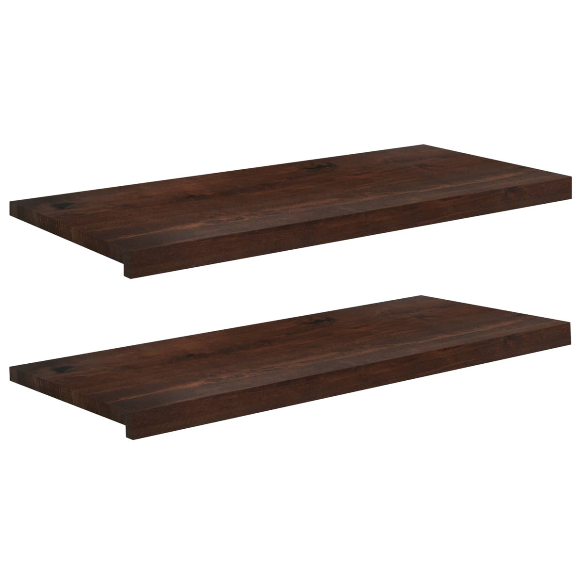 vidaXL Window Sills 2 pcs Dark Brown 100 x 40 x 2 cm Solid Beech Wood