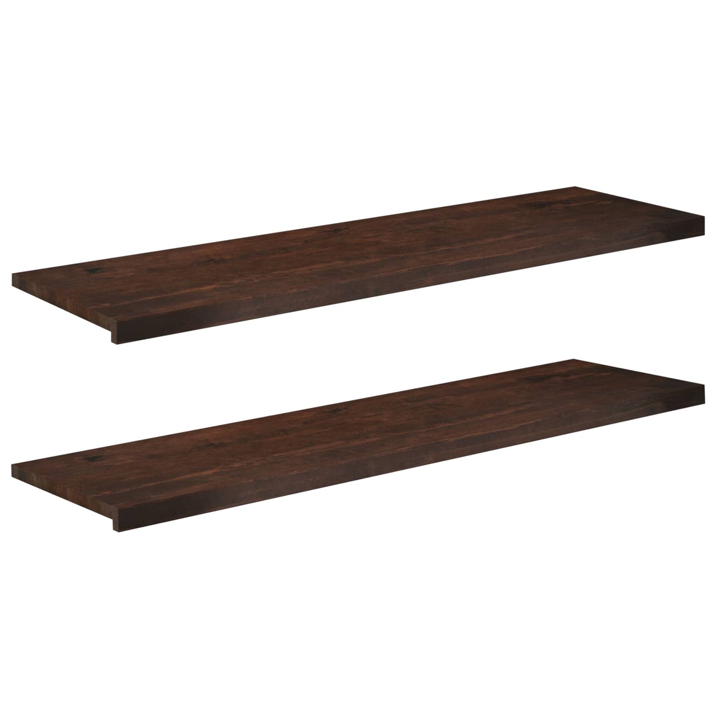 vidaXL Window Sills 2 pcs Dark Brown 160 x 40 x 2 cm Solid Beech Wood