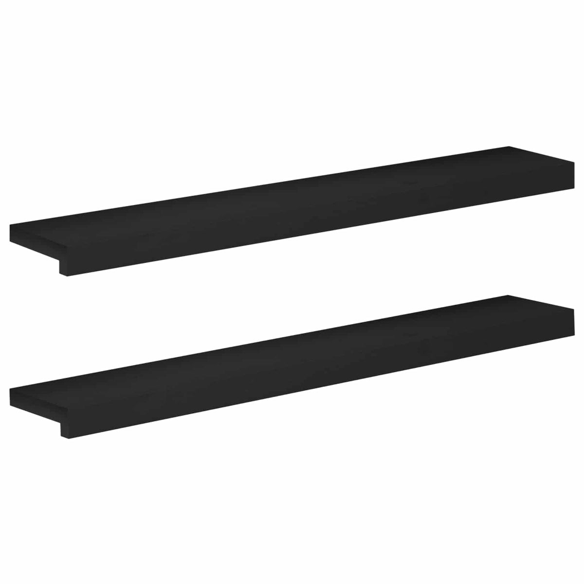 vidaXL Window Sills 2 pcs Black 90 x 15 x 2 cm Solid Beech Wood