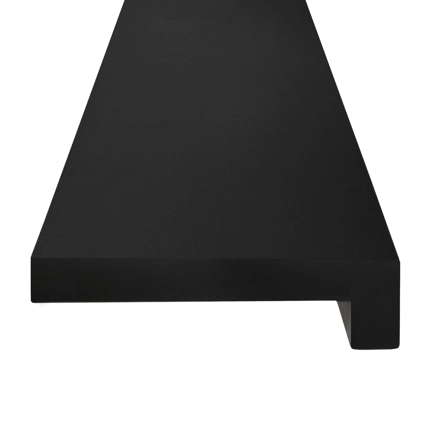vidaXL Window Sills 2 pcs Black 140 x 20 x 2 cm Solid Beech Wood