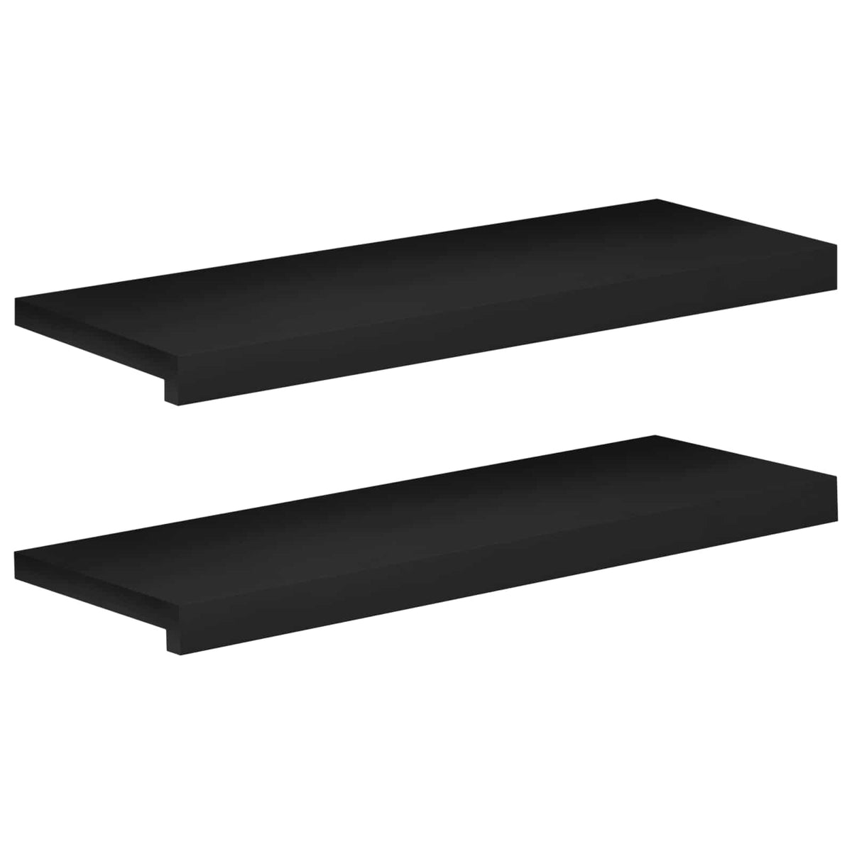 vidaXL Window Sills 2 pcs Black 80x 30 x 2 cm Solid Beech Wood