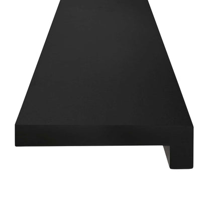 vidaXL Window Sills 2 pcs Black 120 x 30 x 2 cm Solid Beech Wood